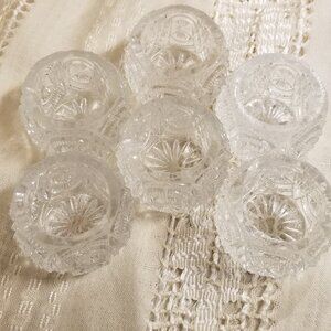 VINTAGE CLEAR GLASS OPEN SALT CELLARS